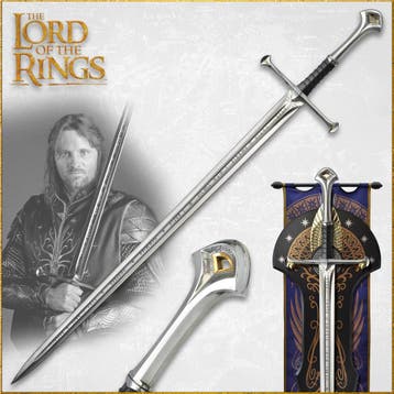 Lord of the Rings Replica 1/1 Anduril Sword Museum Collectio, Ophalen of Verzenden