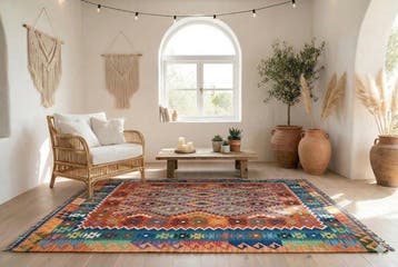 Kilim multicolore - inutilisé - Tapis - 250 cm - 180 cm -