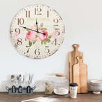 vidaXL Wandklok vintage stijl 60 cm bloemen, Huis en Inrichting, Woonaccessoires | Klokken, Verzenden, Nieuw