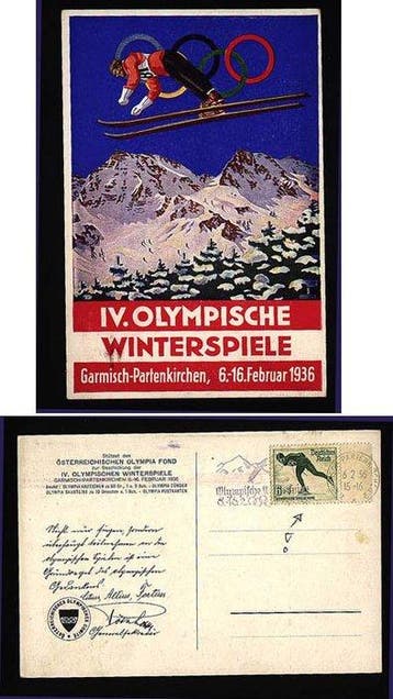 Duitse Rijk 1936 - 8 Belgische Zomer- en Winterspelen 1936, Postzegels en Munten, Gestempeld