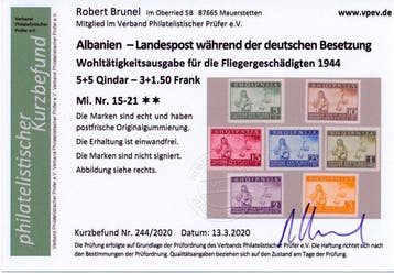 Duitse bezetting tijdens de Tweede Wereldoorlog - Albanië -, Gestempeld
