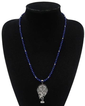 Lapis lazuli - Ketting Sint-Michaël en Sint-Benoît –, Antiek en Kunst