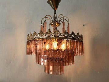Lamp - Elegante plafondlamp in Hollywood Regency-stijl met, Nieuw