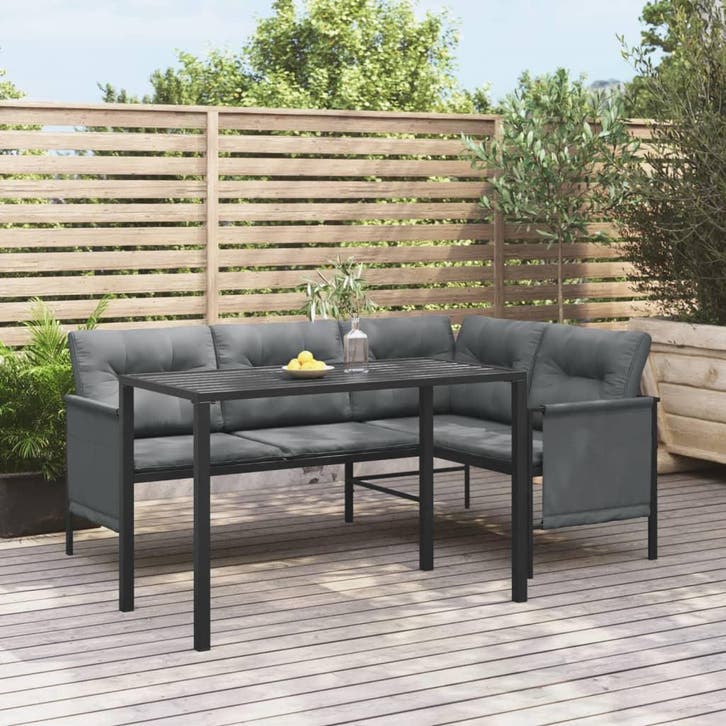 vidaXL Tuintafel 110x54x70 cm staal antracietkleurig, Tuin en Terras, Tuinsets en Loungesets, Nieuw, Verzenden
