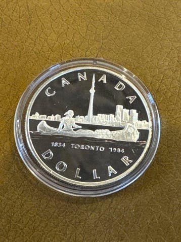 Canada. 1 Dollar 1984 Toronto, Proof - 23.32g mit BOX (Sans