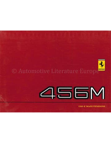 1998 FERRARI 456M GT GTA INSTRUCTIEBOEKJE (EUROPA EDITIE), Autos : Divers