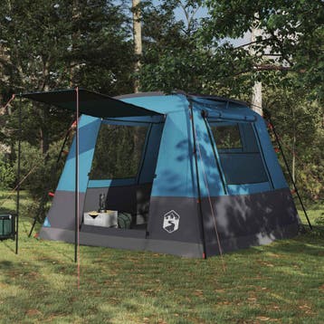 vidaXL Partytent Blauw 10-persoons 185T Polyester met PU, Verzenden, Nieuw