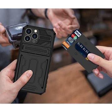 iPhone XS Max - Armor Card Slot Hoesje met Kickstand -, Verzenden, Nieuw