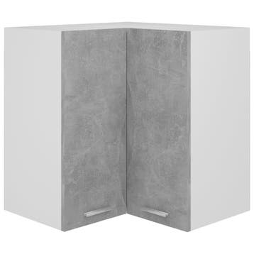 vidaXL Hanghoekkast Lyon 57x57x60 cm bewerkt hout betongrijs, Huis en Inrichting, Verzenden, Nieuw