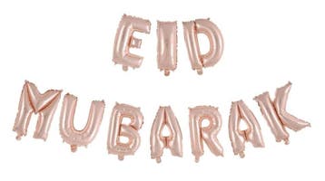 Ballonnen Letter Eid Mubarak Rose Goud Leeg, Verzenden, Nieuw