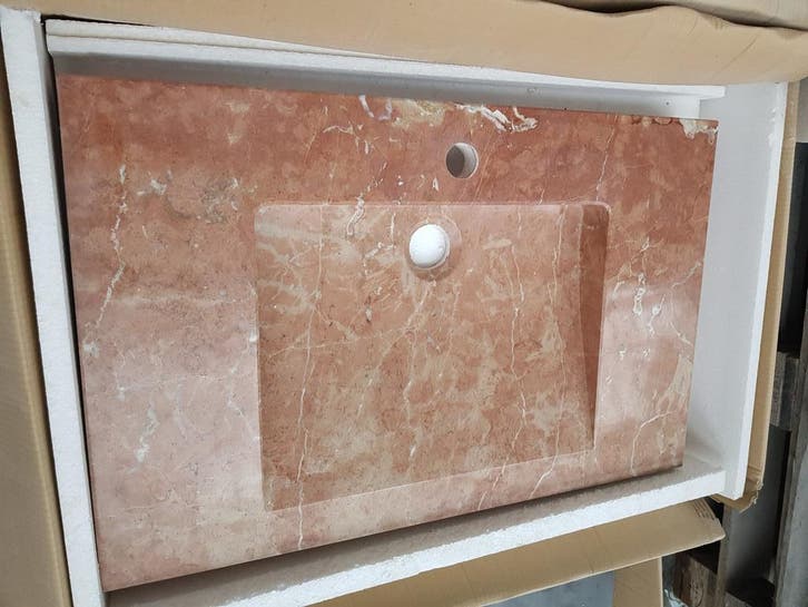 Evier marbre Rouge Alicante 70x45x7,5 cm liquidation stock, Doe-het-zelf en Bouw, Sanitair, Ophalen