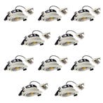Spots inbouw Liv Inbouwspot Wit 10 stuks Binnenverlichting, Verzenden, Nieuw, Modern