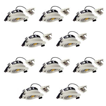 Spots inbouw Liv Inbouwspot Wit 10 stuks Binnenverlichting, Verzenden