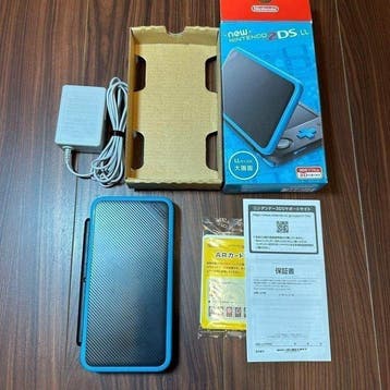 Nintendo - 2DS XL - New 2DS LL Black Turquoise Boxed Near