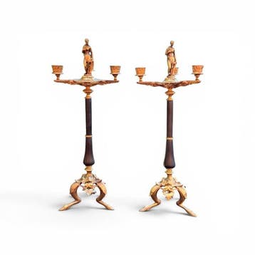 Escuela Francesa (s. XIX) - Kandelaber Altos - 53 cm (2) -