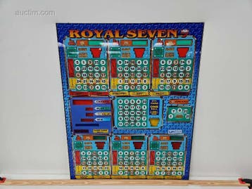 Originele frontplaat van bingo- en spelautomaat...
