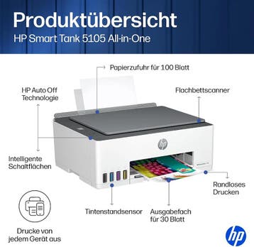 HP Smart Tank 5105 3-in-1 Multifunctionele Printer WiFi, Computers en Software, Ophalen of Verzenden, Nieuw