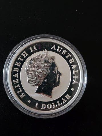 Australië. 1 Dollar 2017 Kookaburra, couleur 1 Oz (Zonder