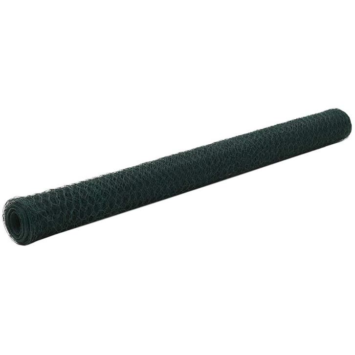 vidaXL Kippengaas 25x1,5 m staal met PVC coating groen, Tuin en Terras, Tuinhekken en Hekwerk, Nieuw, Verzenden