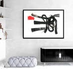 Kenza - Rouge et noir- 110 x 80 cm