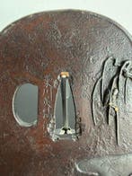 Heron & Reeds met goudinleg - Ijzer met goud Nunome-Zogan -