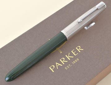 Parker - 51 Demi Forest Green – Lustraloy – USA - Zonder, Verzamelen, Pennenverzamelingen, Nieuw