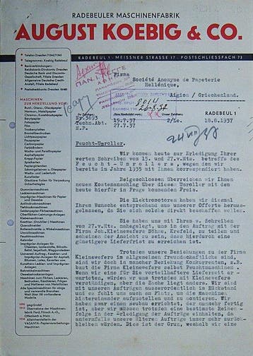 Themacollectie - 1937 Duitse commerciële brief met offerte -