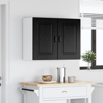 vidaXL Vaatwasserpaneel Kalmar Zwart Eiken 80 x 31 x 60 cm, Verzenden, Nieuw