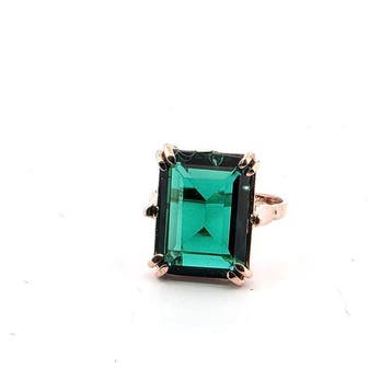 Zonder minimumprijs - Ring - 9 kt. Roségoud, Zilver Spinel, Handtassen en Accessoires, Nieuw