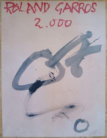 Antoni Tapies - Affiche originale - Internationaux de Roland, Antiek en Kunst, Kunst | Tekeningen en Fotografie