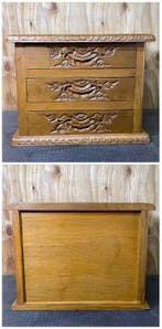 Ladekast - Hout - Japan - Japanse uitgesneden kist (Zonder