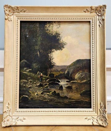 Adolphe Rouargue (1810–1884) – NO RESERVE - Paysage fluvial