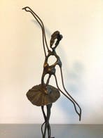 Sculpture, Sierlijke ballerina - 38 cm - Bronze, Antiek en Kunst