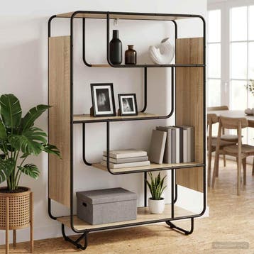 vidaXL Highboard Sonoma Eiken 93.5 x 37.5 x 144 cm Bewerkt, Verzenden