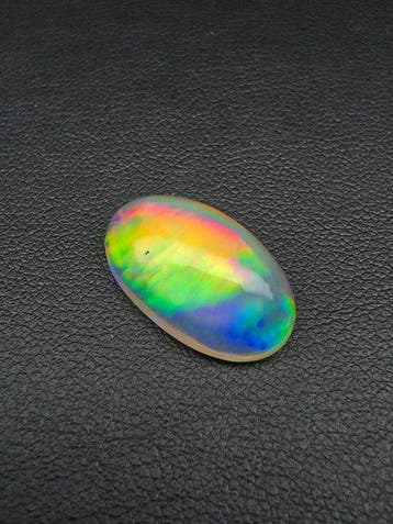 Meerkleurig, Wit Opaal - 6.87 ct - Antwerp Laboratory for, Nieuw
