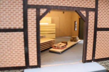 Busch 0 - Bâtiments pour trains miniatures (1) - Entrepôt de