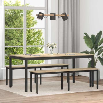 vidaXL Eettafels 180 x 90 x 75 cm Bewerkt hout Rechthoekig, Verzenden, Nieuw