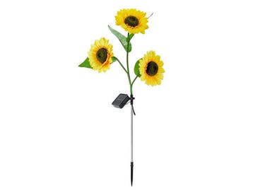 Veiling - Solar verlichting - zonnebloem - 3 bloemen, Nieuw