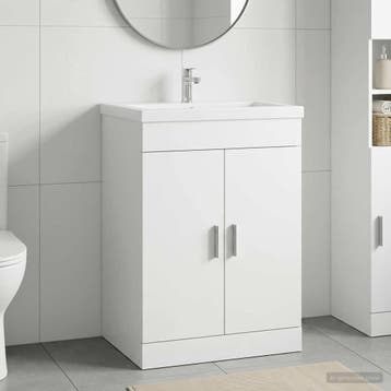 vidaXL Badkamer Onder Het Wastafel Kast Wit 56 x 37,5 x 81, Verzenden, Nieuw