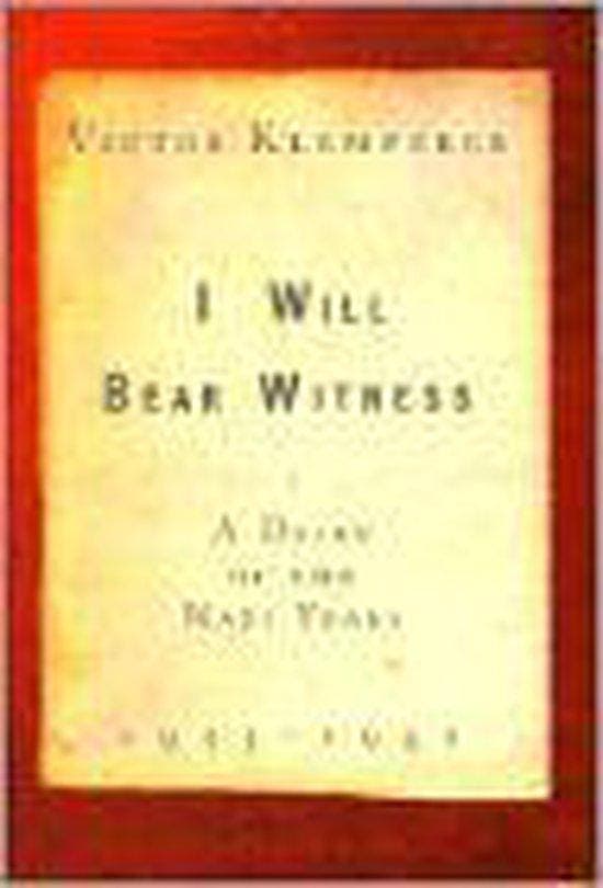 I Will Bear Witness 9780679456964 Victor Klemperer, Livres, Langue | Anglais, Envoi