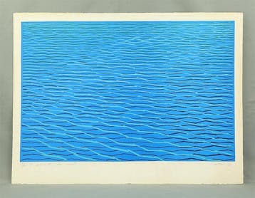 Original Serigraph - le courant de nuit (Flow of Waves at