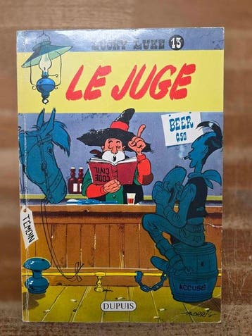 Lucky Luke T13 - Le Juge - B - 1 Album - Eerste druk - 1959, Boeken, Nieuw