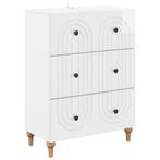 vidaXL Ladekast Hoogglans Wit 66 x 34,5 x 90 cm Bewerkt hout, Verzenden, Nieuw