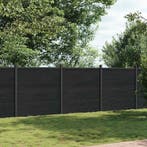 vidaXL Schuttingpaneel 526x186 cm HKC grijs, Verzenden, Nieuw