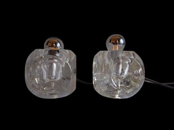 Lampe de table (2) - Ice Cubic - Verre, Antiquités & Art, Antiquités | Éclairage