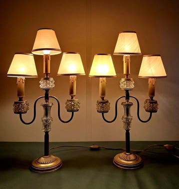 Lampe (2) - Laiton laqué