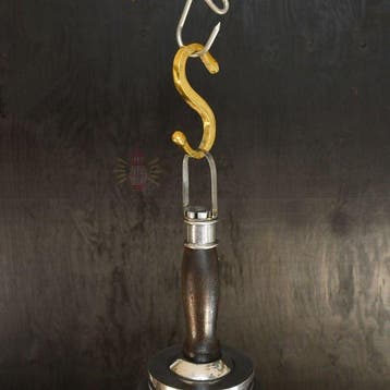 Plafondlamp - Metaal, Hout, Glas, Aluminium