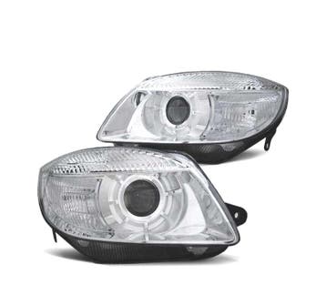 Phares Pour Skoda Fabia Roomster 06-10 Chromé H7, Verzenden