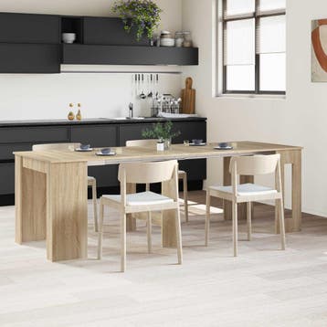 vidaXL Eettafel 240 x 85 x 75 cm Bewerkt hout Sonoma Eiken, Huis en Inrichting, Tafels | Eettafels, Verzenden, Nieuw