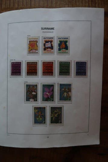 Suriname 1975/2001 - DAVO album met complete collectie incl.